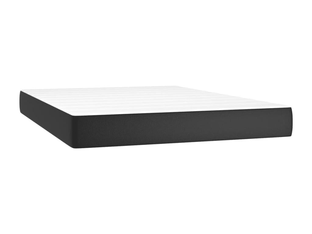 Sommier à Mobenze de lit avec matelas Noir 140x190 Similicuir BXYA87117