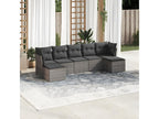 Salon de jardin avec coussins 7 pcs gris résine tressée KECR22613