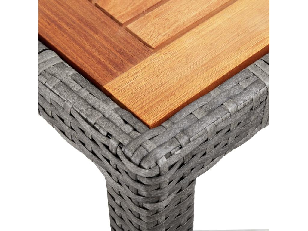 Salon de jardin 9 pcs avec coussins Résine tressée Gris 38 DHAX68044