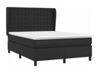 Sommier à Mobenze de lit avec matelas Noir 140x190 Similicuir BXYA87117