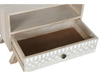 Table de nuit table de chevet en bois coloris blanc naturel - longueur 55 x profondeur 35 x Hauteur 45 cm WDIC67365