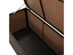 Mobenze - Boîte de rangement de jardin résine tressée 100x50x50 cm marron WYAY62829