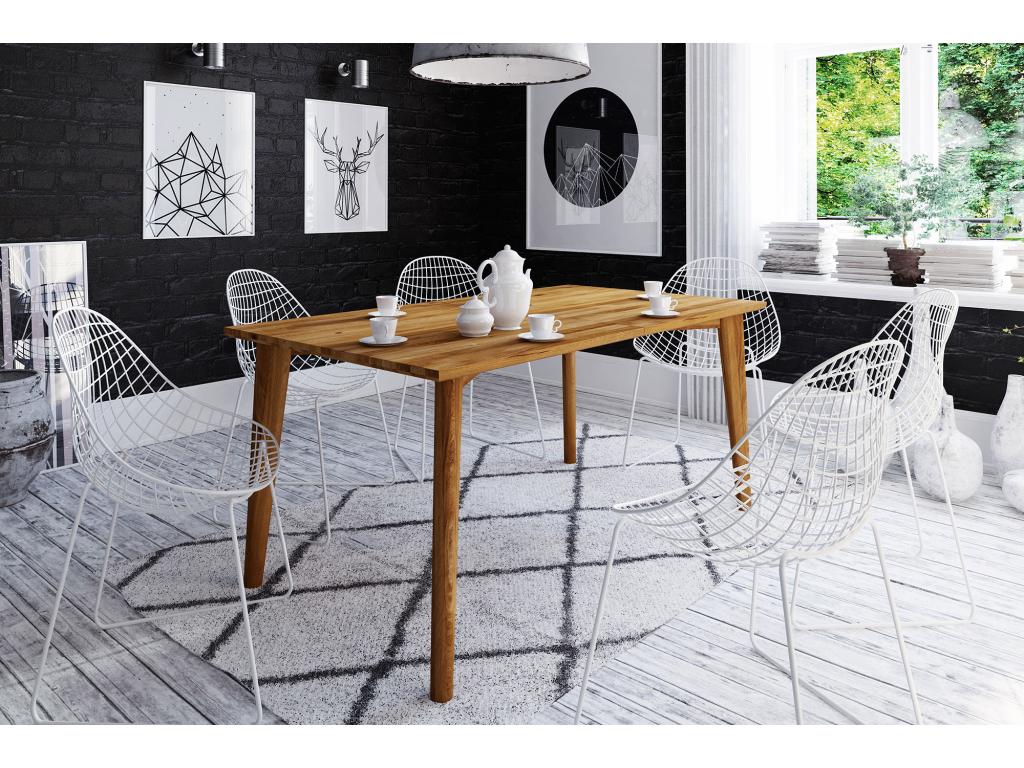 Boislis - Table en chêne sauvage huilé naturel 80x190 WDTB03521