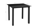 Mobilier à dîner d'extérieur 5 pièces avec coussins Aluminium Noir CZDM66814