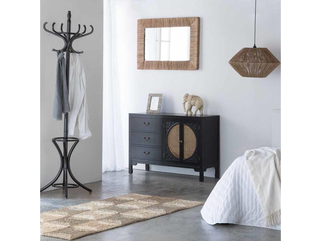 Porte-manteau sur pied marron en Mobenze 53x39x187h OBQN11151