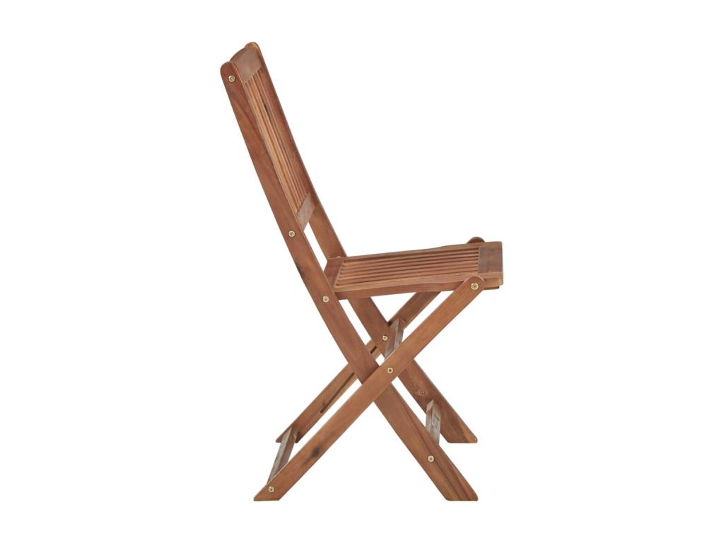 Chaises pliables d'extérieur 2 pièces Bois d'Luxameub solide LWKY43628