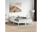 Cadre de lit sans matelas blanc 120x200 cm Mobenze de pin massif MJZE31343