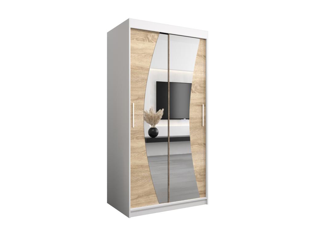 Armoire Mobenze À Portes Coulissantes 200/100/62 2 portes Blanc/Mobenze XVJN71786