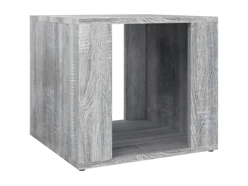 Table de chevet Boislis gris 41x40x36 Bois d'ingénierie ULMH71572