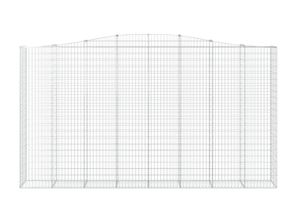 Panier de gabions arqué 400x50x220-240 Fer galvanisé BOCB09450