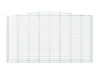 Panier de gabions arqué 400x50x220-240 Fer galvanisé BOCB09450