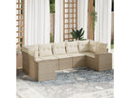 Salon de jardin avec coussins 7 pièces beige résine tressée DVYB33201