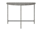 Table de jardin Gris 100x50x75 cm Résine tressée CCEU77530