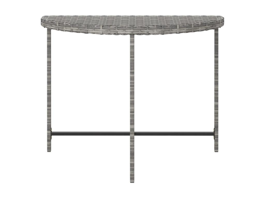 Table de jardin Gris 100x50x75 cm Résine tressée CCEU77530