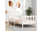 Cadre de lit sans matelas blanc bois de pin massif NMEK71879