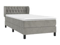 Lit à sommier tapissier et matelas Gris clair 100x200cm Mobenze UCBE49833