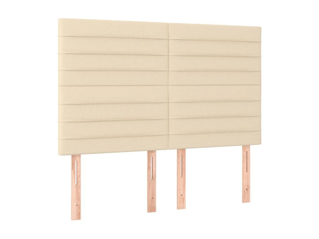 Tête de lit à LED Crème 144x5x118/128 cm Tissu NUUR68854