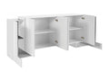 Buffet Boislis Buffet de cuisine avec 6 portes Buffet de salon Made in Italy 210x45h85 cm Blanc brillant CYOP77300