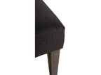 Chaise de salle à manger x1 dossier capitonné en tissu gris foncé pieds en bois marron 10 0002049 ZXDB69110