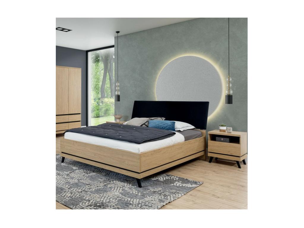 Table de chevet 1 tiroir Chêne naturel - Boislis NGWH70189