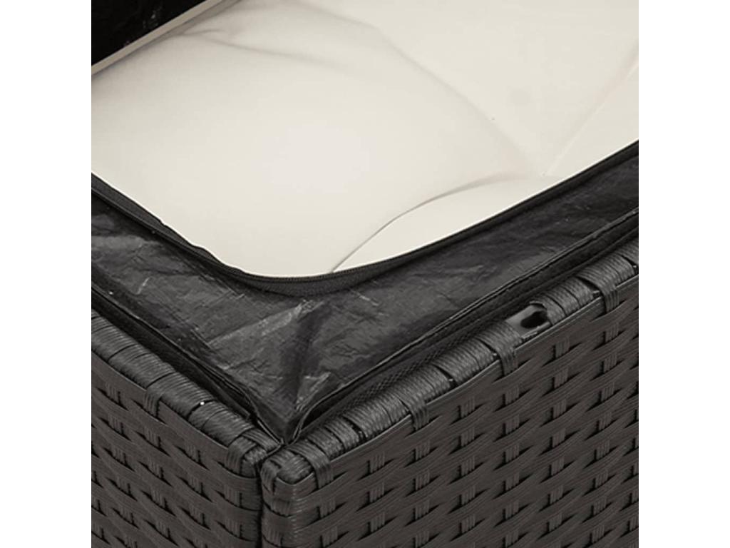 Salon de jardin 10 pcs avec coussins noir résine tressée RXMZ95646