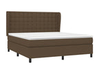 Lit à sommier tapissier avec matelas Marron foncé 160x200 cm SPBN90827