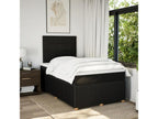 Sommier à Mobenze de lit avec matelas Noir 120x200 cm Tissu MAOR80862