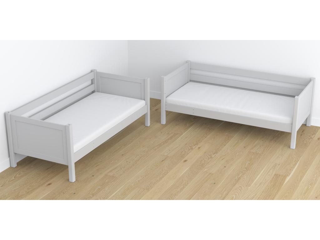 Lit superposé en Mobenze - avec tiroir pour matelas N02 Gris 90x180 EUNK82860