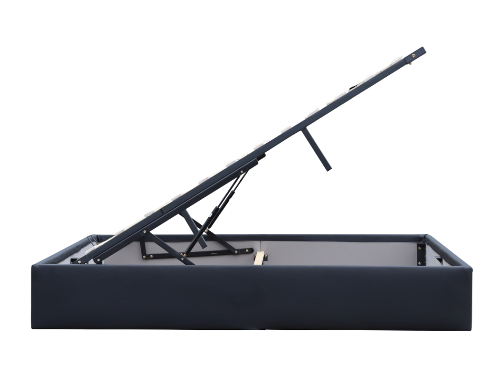 Lit Coffre dehoussable 90x200 cm avec Pieds et 12 Luxameub - Montage Rapide et Facile - Revêtement PVC Simili Facile d'Entretien CGHE96353