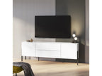 Meuble TV 2 portes 2 tiroirs 200 cm Mobenze Blanc SZOC78123