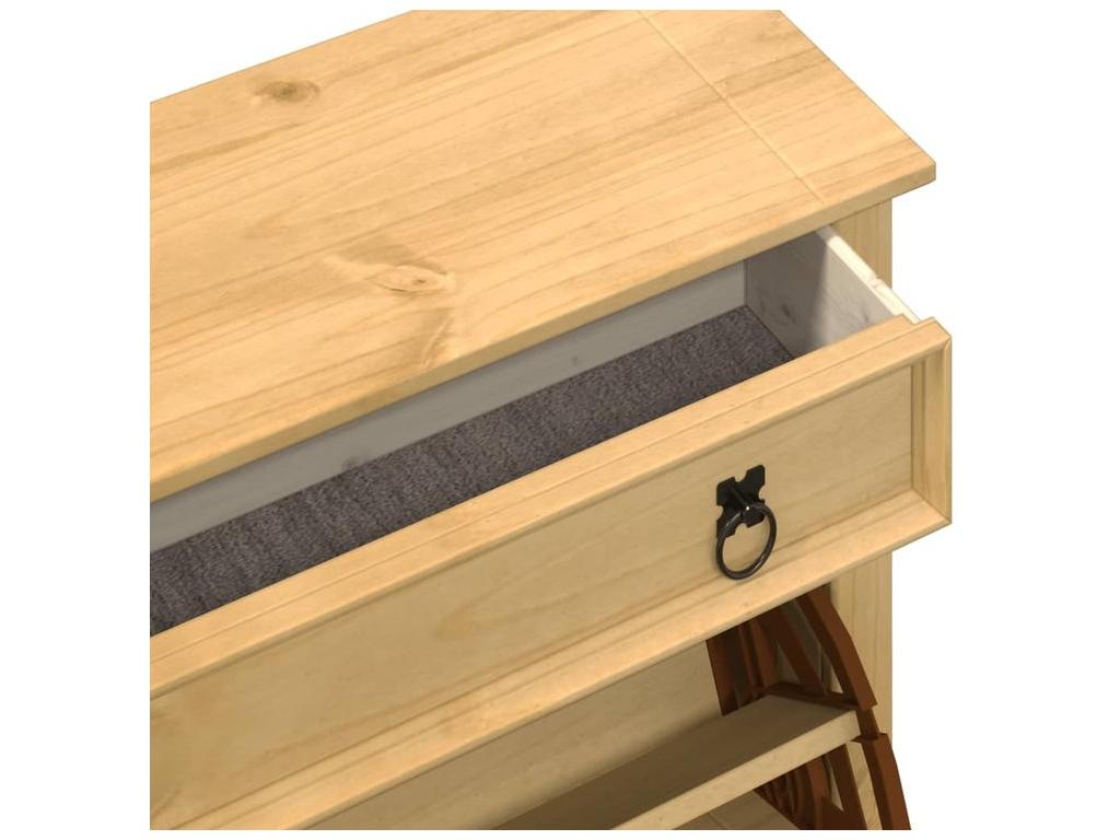 Armoire à chaussures Boislis 99x32x138 bois de pin massif KNGK50671