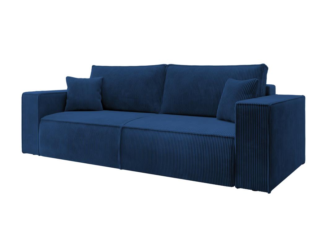 Canapé convertible - 257x102 cm - 3 places - bleu marine - Mobenze CUHP03381