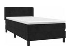 Lit à sommier tapissier avec matelas Noir 100x200 cm Velours MUTW61130