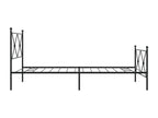 Cadre de lit métal avec tête de lit-pied de lit noir 107x203 UHAK30788