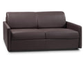 Canapé 3 places convertible express en simili marron - Couchage 140 cm - Matelas 14 cm Boislis KIPF71486