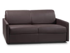 Canapé 3 places convertible express en simili marron - Couchage 140 cm - Matelas 14 cm Boislis KIPF71486