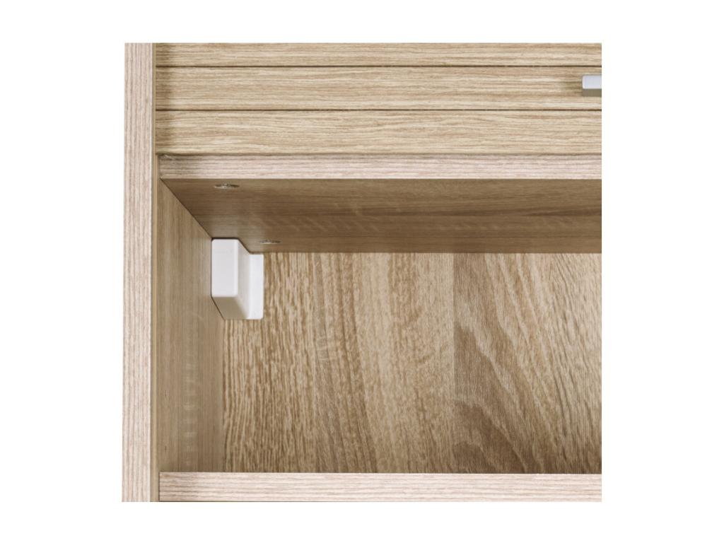 Meuble de Cuisine Chêne 2 Etagères L 60 H 72 P 35 cm HTTZ64322