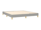 Lit à sommier tapissier avec matelas Gris clair 180x200cm Tissu IJLC09389