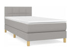 Lit à sommier tapissier avec matelas Gris clair 80x200 Tissu 4 QJOR69353