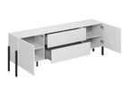 Meuble TV 2 portes 2 tiroirs 200 cm Mobenze Blanc SZOC78123