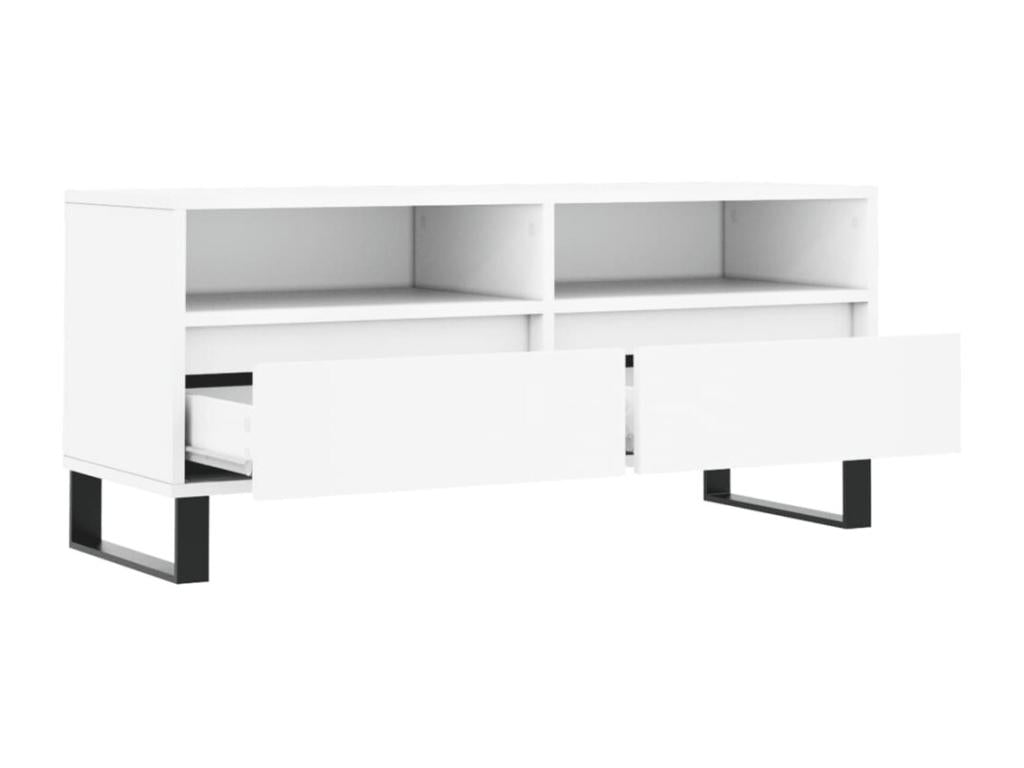 Meuble TV blanc 100x34,5x44,5 cm bois d'ingénierie VJHV54010