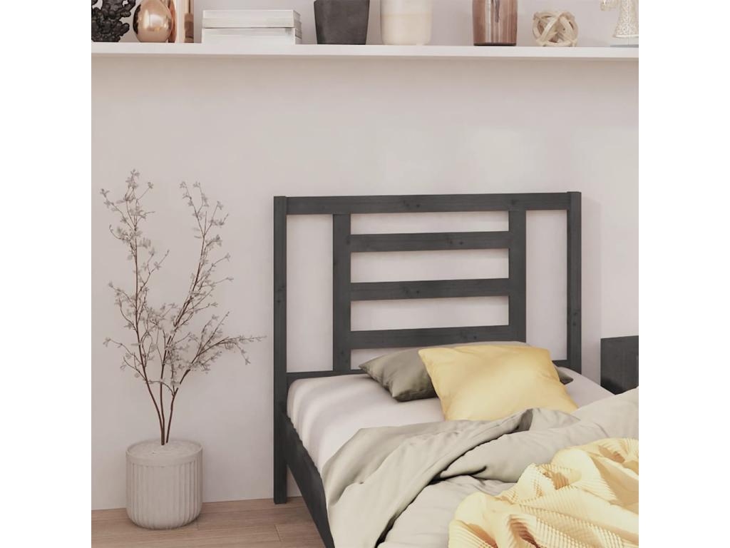 Tête de lit Gris 106x4x100 cm Mobenze massif de pin JHCS12691