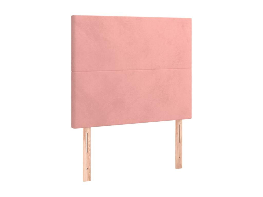 Sommier tapissier avec matelas et LED Rose 120x200cm Velours ROGW72579