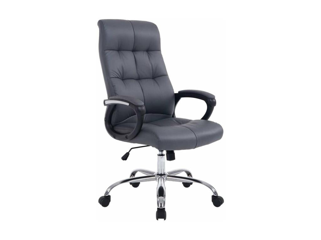 Fauteuil chaise de bureau PVC grise 63x71x126 cm BUR10049 HNVN46130