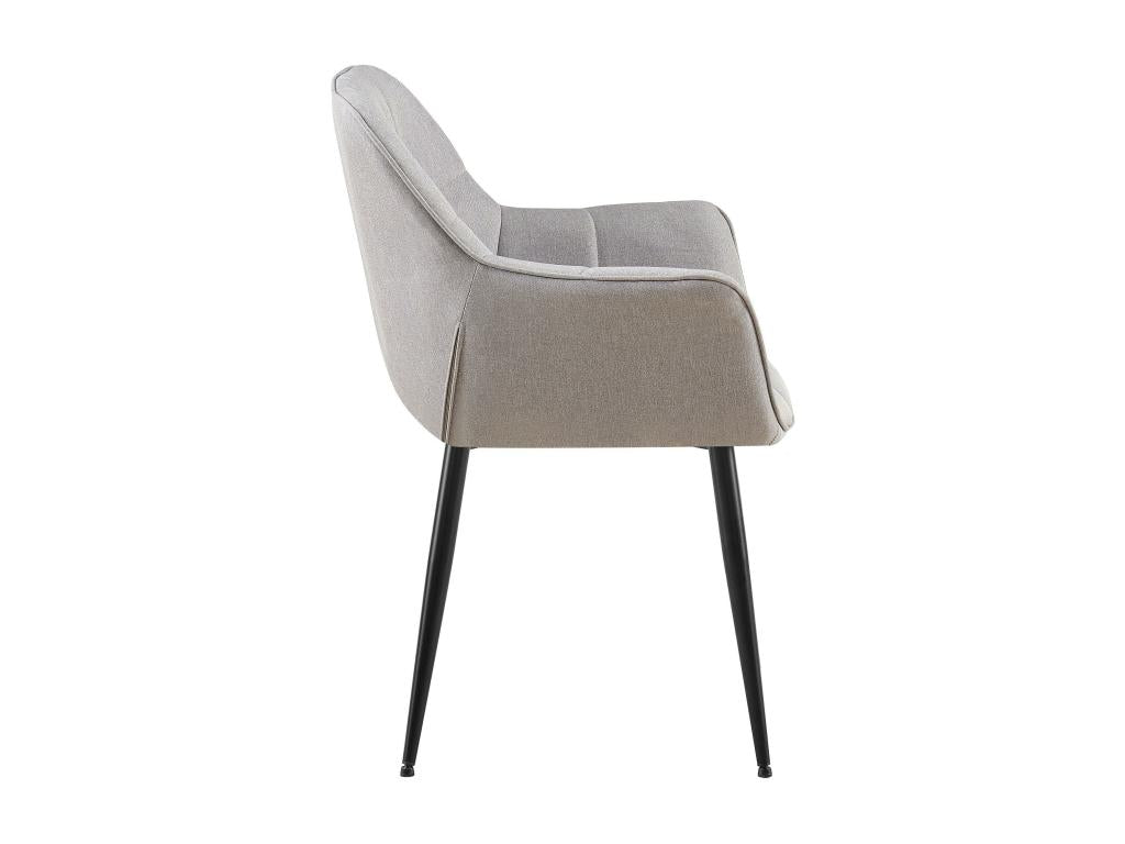 chaises avec accoudoirs - Tissu / Métal - Gris - Boislis YHPC46856
