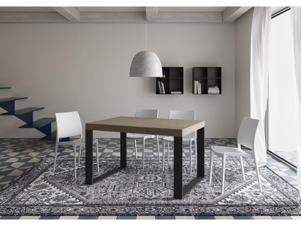 Table extensible 90x120/224 cm Mobenze pieds anthracite VYSS51743