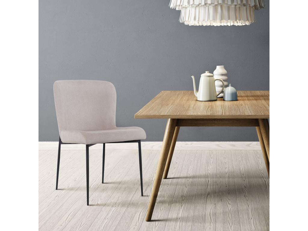 Boislis Lot de 2 chaises de salle à manger Beige RWIN39852