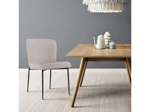 Boislis Lot de 2 chaises de salle à manger Beige RWIN39852