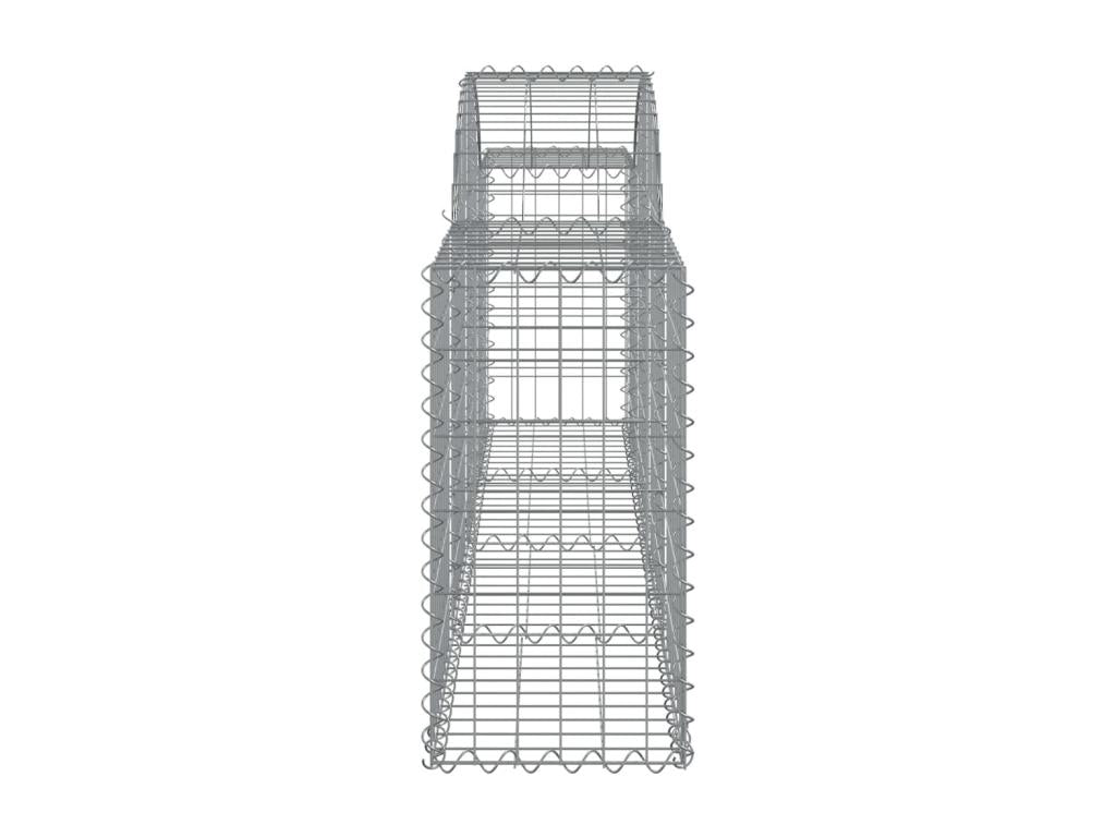 Paniers à gabions arqués 8 pièces 200x30x60/80 cm Fer galvanisé RLDG24704