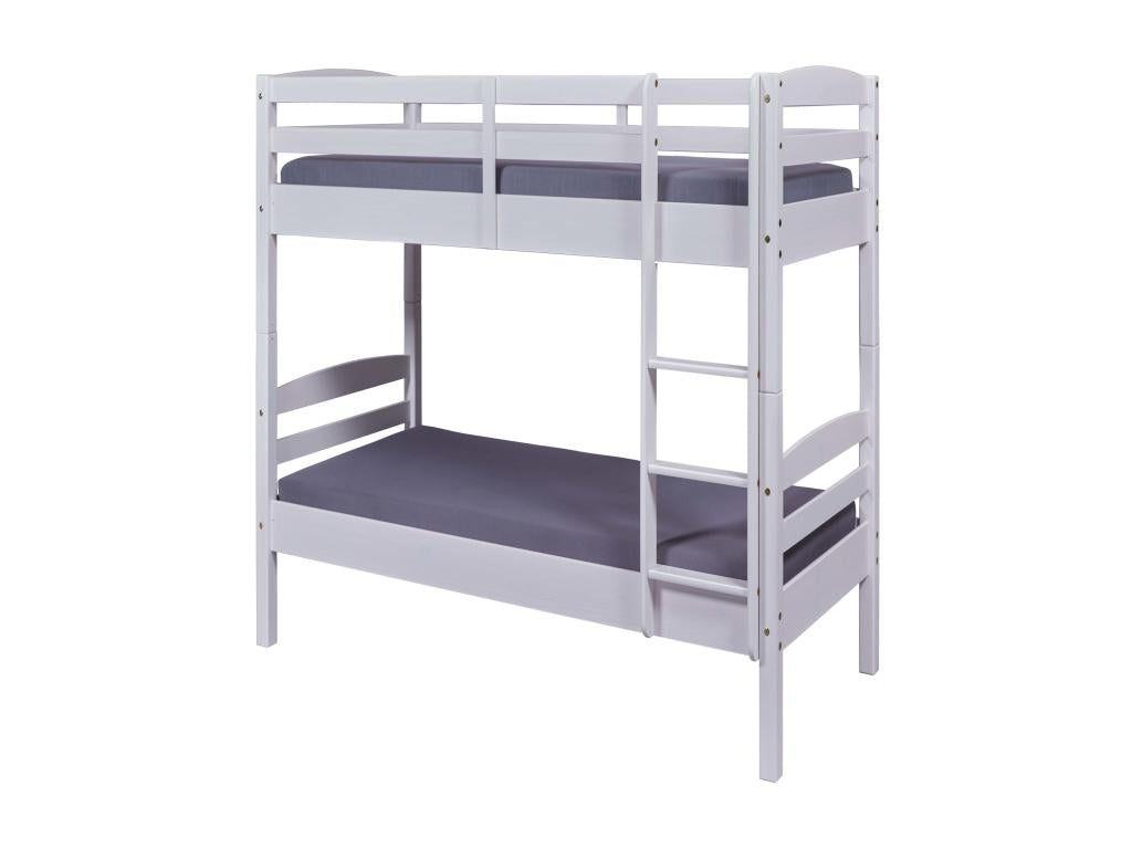 Lit superposé séparable en Mobenze massif blanc laqué 90x200 - LT12018 BNGH54954